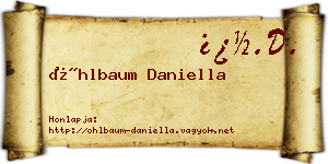 Öhlbaum Daniella névjegykártya